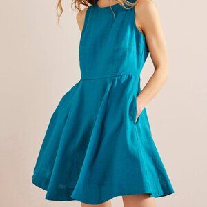 Boden Fit-And-Flare Mini Dress in Blue